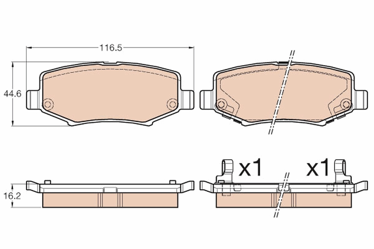 TRW GDB3565 - Тормозные колодки 