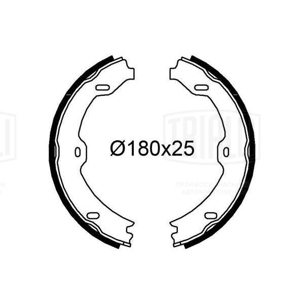 TRIALLI GF 4609 - Барабанные колодки