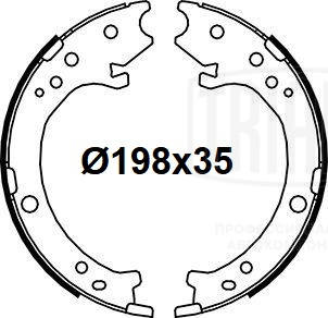 TRIALLI GF 4632 - Барабанные колодки