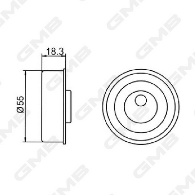 GMB GT10072 - Натяжной ролик ГРМ