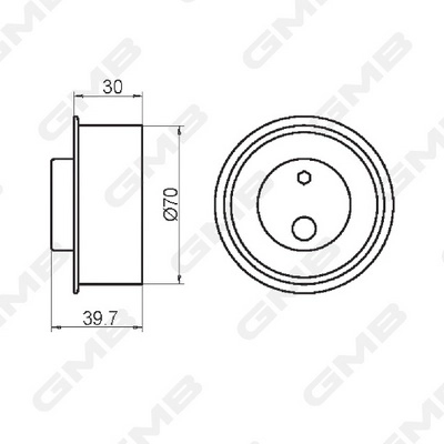 GMB GT10150 - Натяжной ролик ГРМ