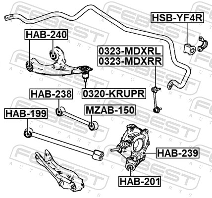 FEBEST HAB-239 - Сайлентблок