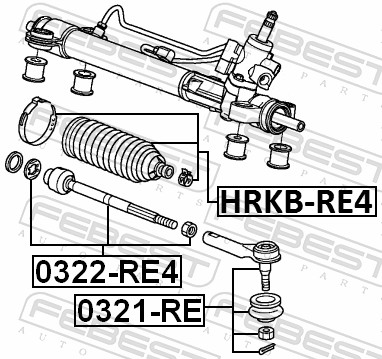 FEBEST HRKB-RE4 - Пыльник рулевой рейки