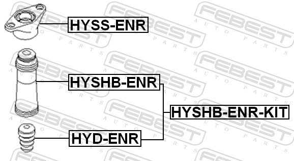 FEBEST HYSHB-ENR-KIT - Пыльники и отбойники амортизатора