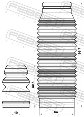 FEBEST HYSHB-SBF-KIT - Пыльники и отбойники амортизатора