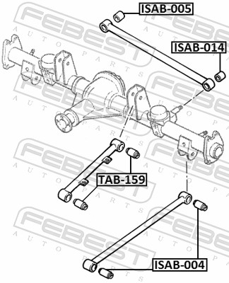 FEBEST ISAB-014 - Сайлентблок