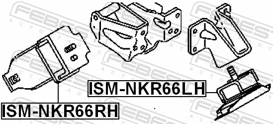 FEBEST ISM-NKR66RH - Подушка двигателя