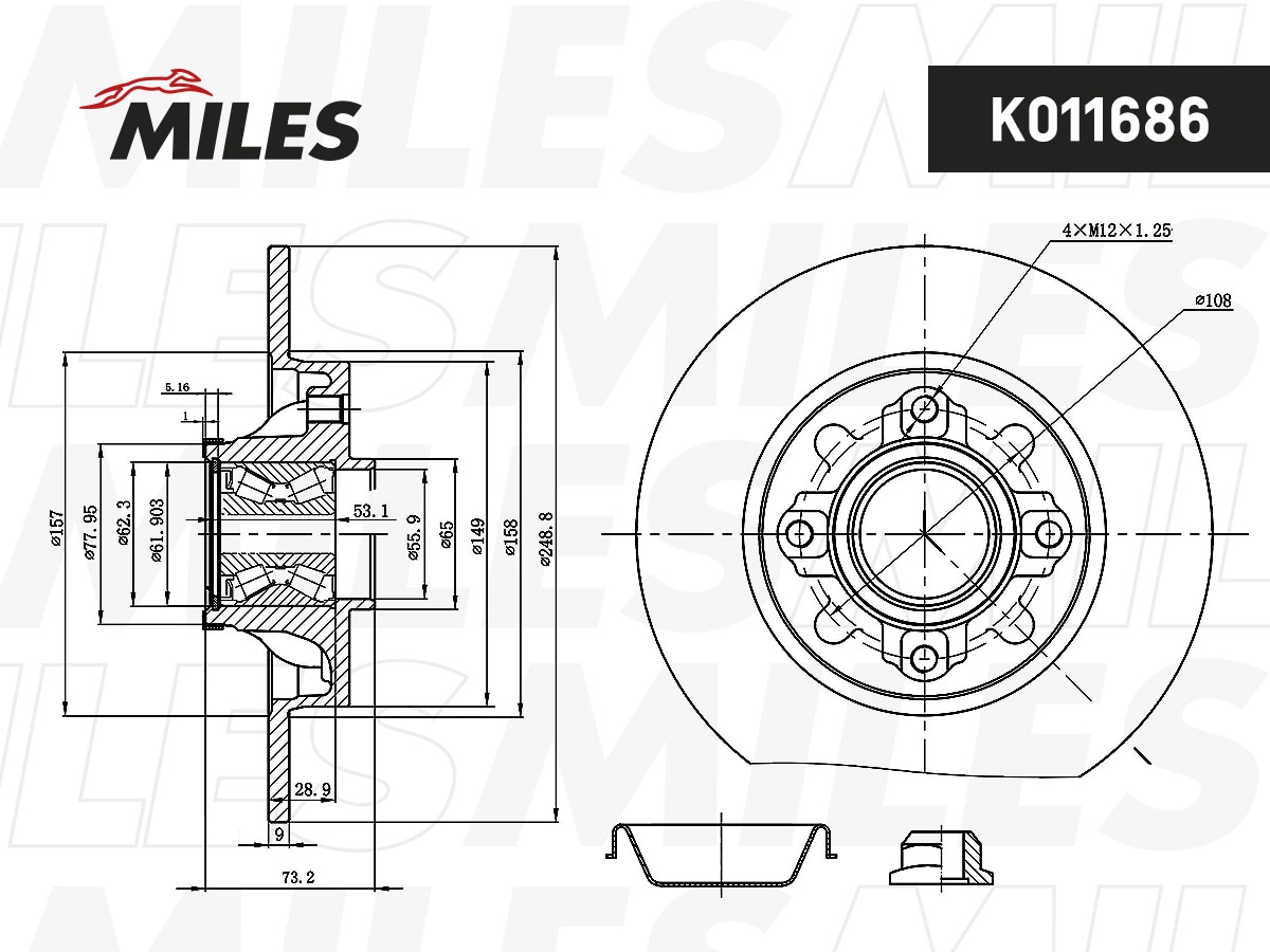 MILES K011686 - Тормозные диски