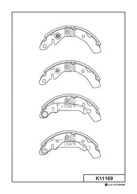 MK KASHIYAMA K11169 - Барабанные колодки