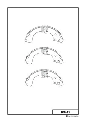 MK KASHIYAMA K3411 - Барабанные колодки