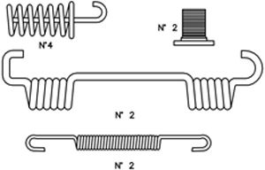 TRUSTING K421 - Ремкомплект тормозных колодок ручника