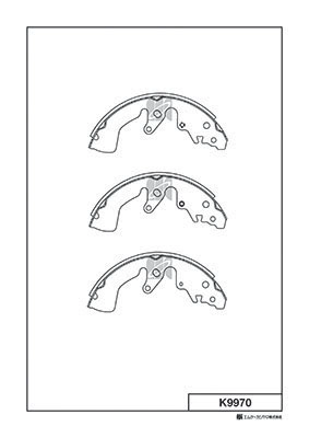 MK KASHIYAMA K9970 - Барабанные колодки