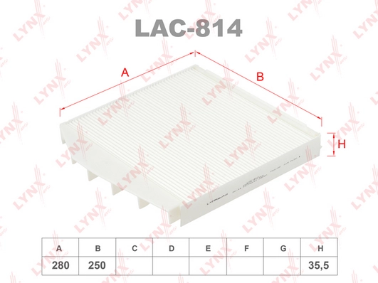 LYNXAUTO LAC-814 - Салонный фильтр