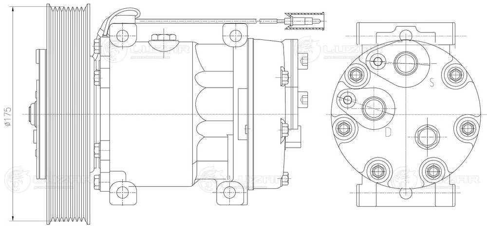 LUZAR LCAC 1028 - Компрессор кондиционера