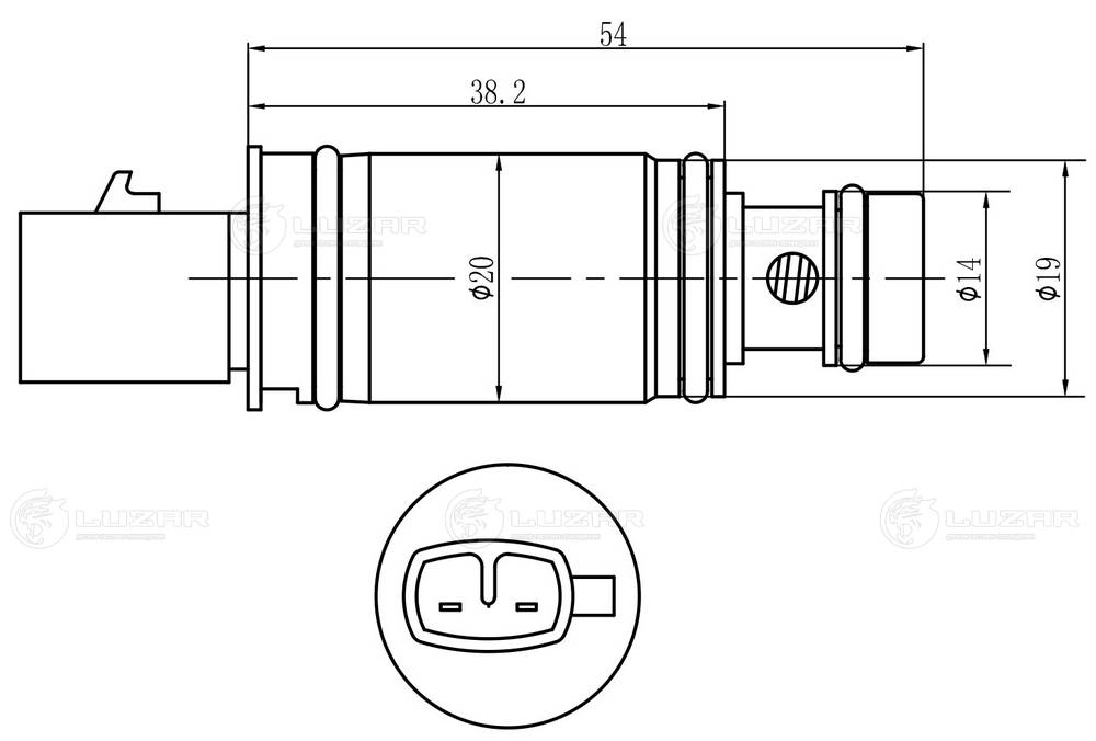 LUZAR LCCV 2101 - Клапан кондиционера