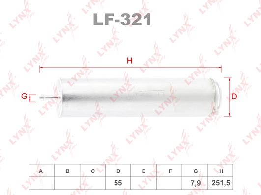 LYNXAUTO LF-321 - Топливный фильтр