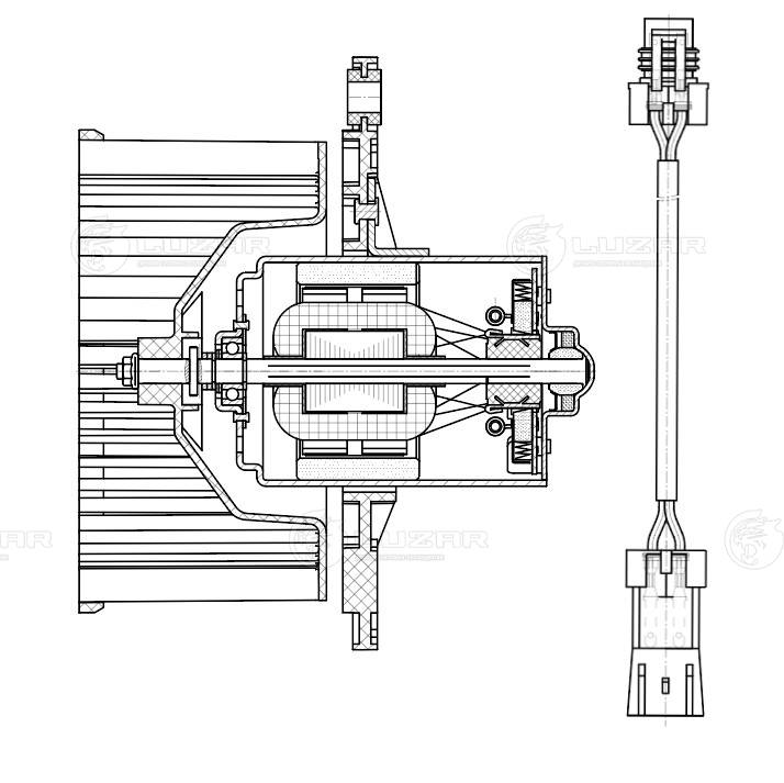 LUZAR LFh 0113 - Моторчик печки