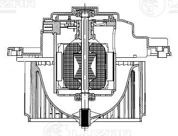 LUZAR LFh 0810 - Вентилятор радиатора