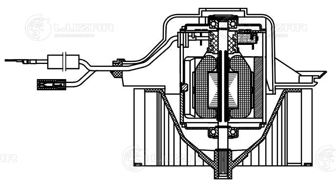 LUZAR LFh 1808 - Моторчик печки