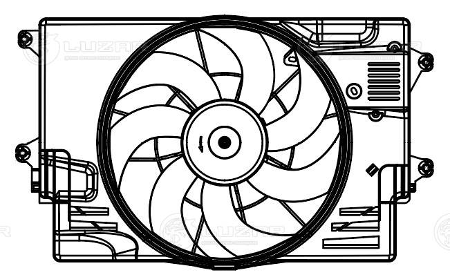 LUZAR LFK 0848 - Вентилятор радиатора
