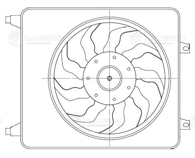 LUZAR LFK 08B2 - Вентилятор радиатора