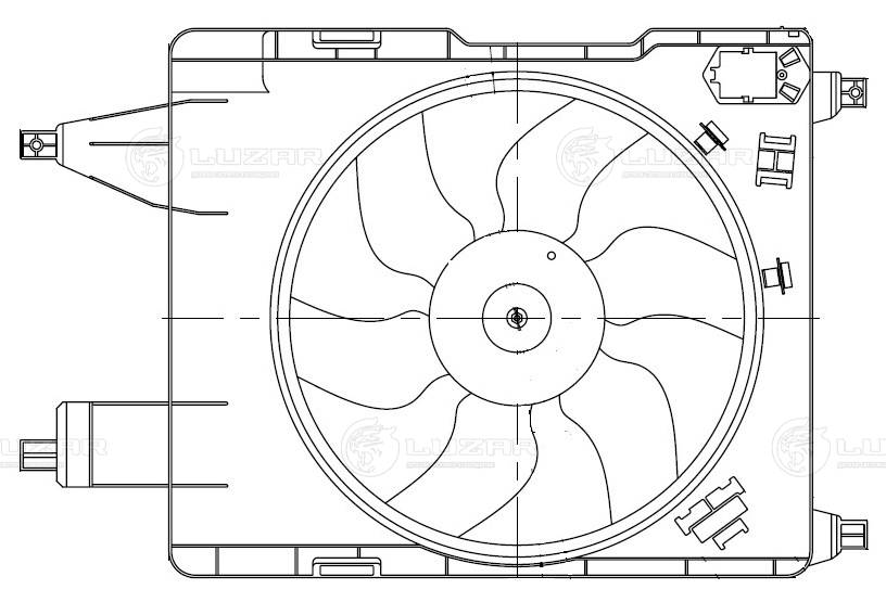 LUZAR LFK 0909 - Вентилятор радиатора
