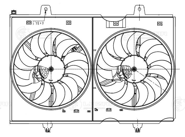 LUZAR LFK 141G4 - Вентилятор радиатора