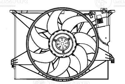 LUZAR LFK 15221 - Вентилятор радиатора