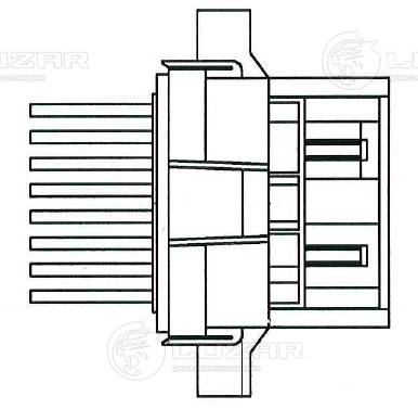 LUZAR LFR 0550 - Резистор вентилятора печки (ежик)