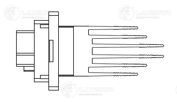 LUZAR LFR 0807 - Резистор вентилятора печки (ежик)