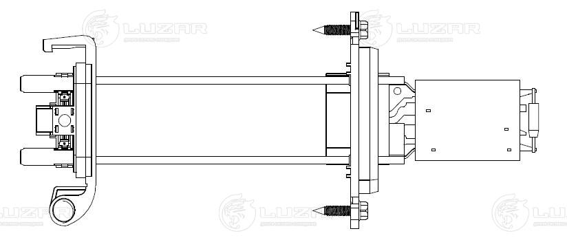 LUZAR LFR 0908 - Резистор вентилятора печки (ежик)