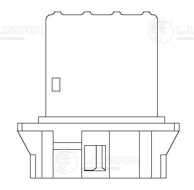 LUZAR LFR 1408 - Резистор вентилятора печки (ежик)