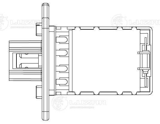 LUZAR LFR 1751 - Резистор вентилятора печки (ежик)