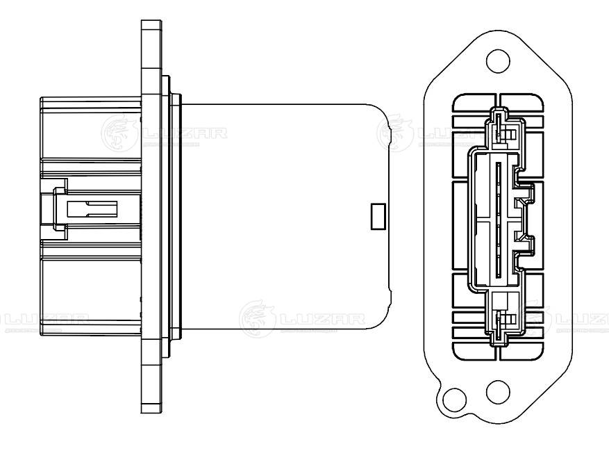 LUZAR LFR 2549 - Резистор вентилятора печки (ежик)