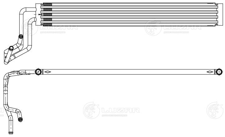 LUZAR LOc 1825 - Радиатор АКПП