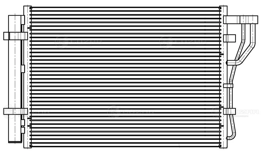 LUZAR LRAC 0818 - Радиатор кондиционера