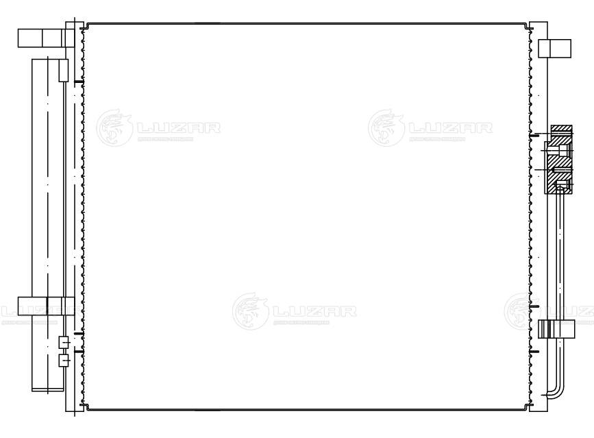 LUZAR LRAC 0821 - Радиатор кондиционера