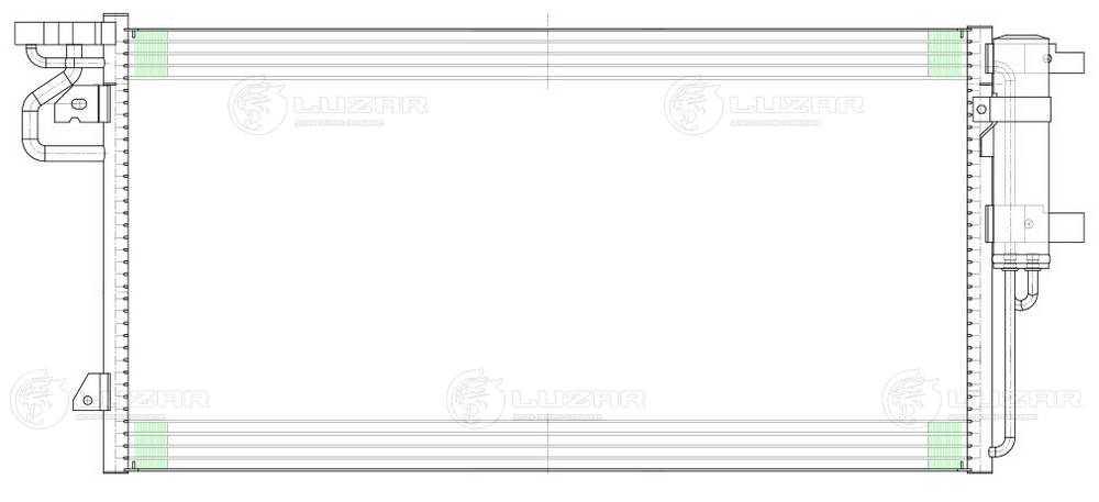 LUZAR LRAC 1068 - Радиатор кондиционера