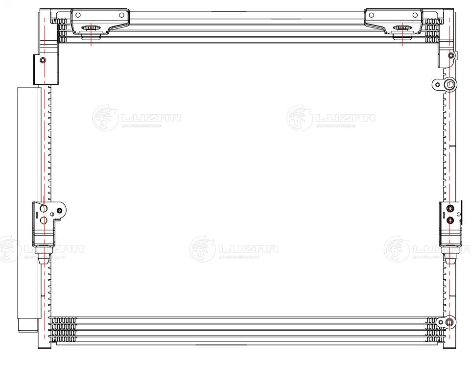 LUZAR LRAC 1920 - Радиатор кондиционера