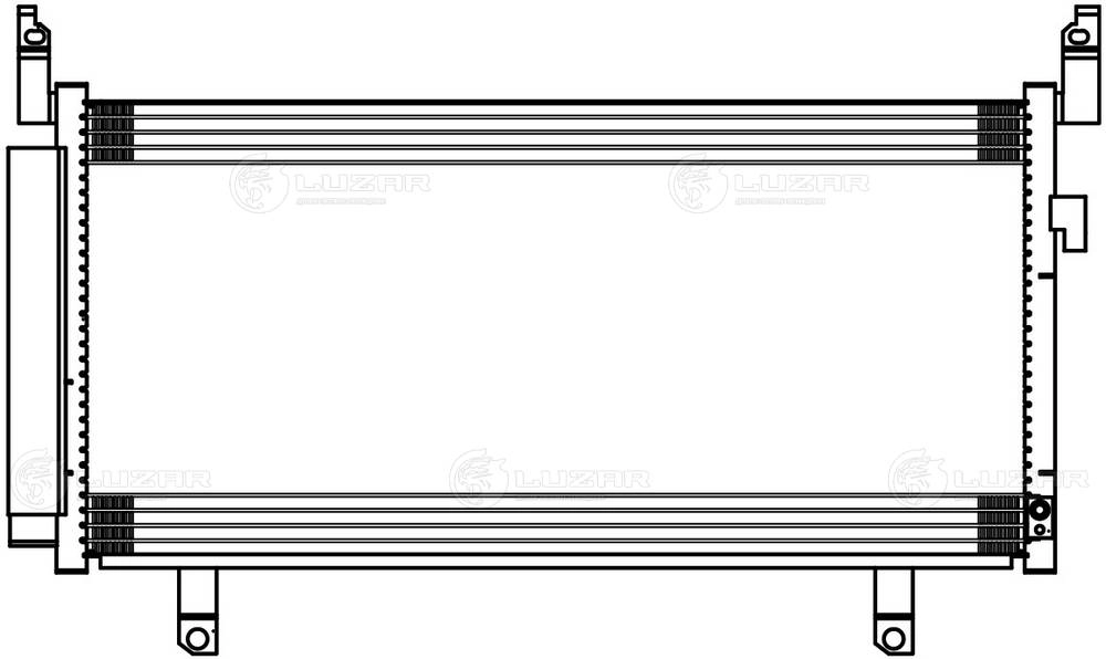 LUZAR LRAC 2214 - Радиатор кондиционера