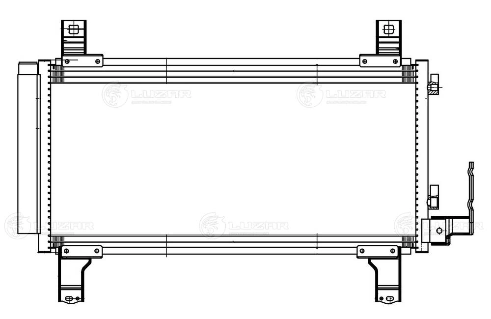 LUZAR LRAC 2510 - Радиатор кондиционера