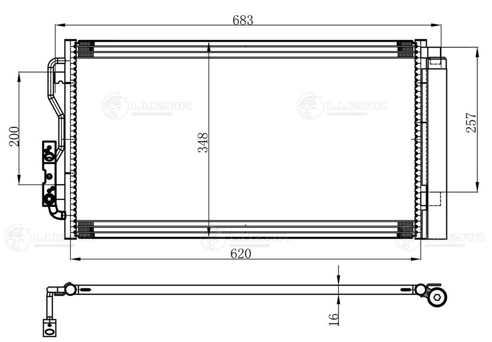 LUZAR LRAC 26111 - Радиатор кондиционера