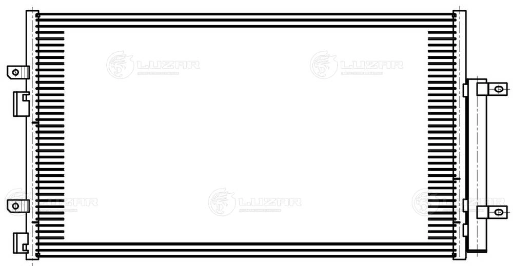 LUZAR LRAC 3008 - Радиатор кондиционера