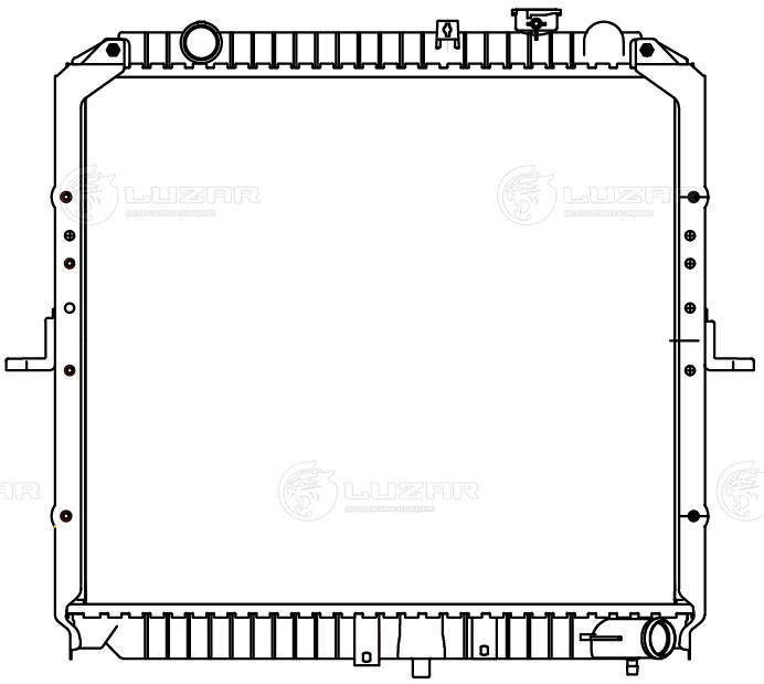 LUZAR LRc 0822 - Радиатор охлаждения