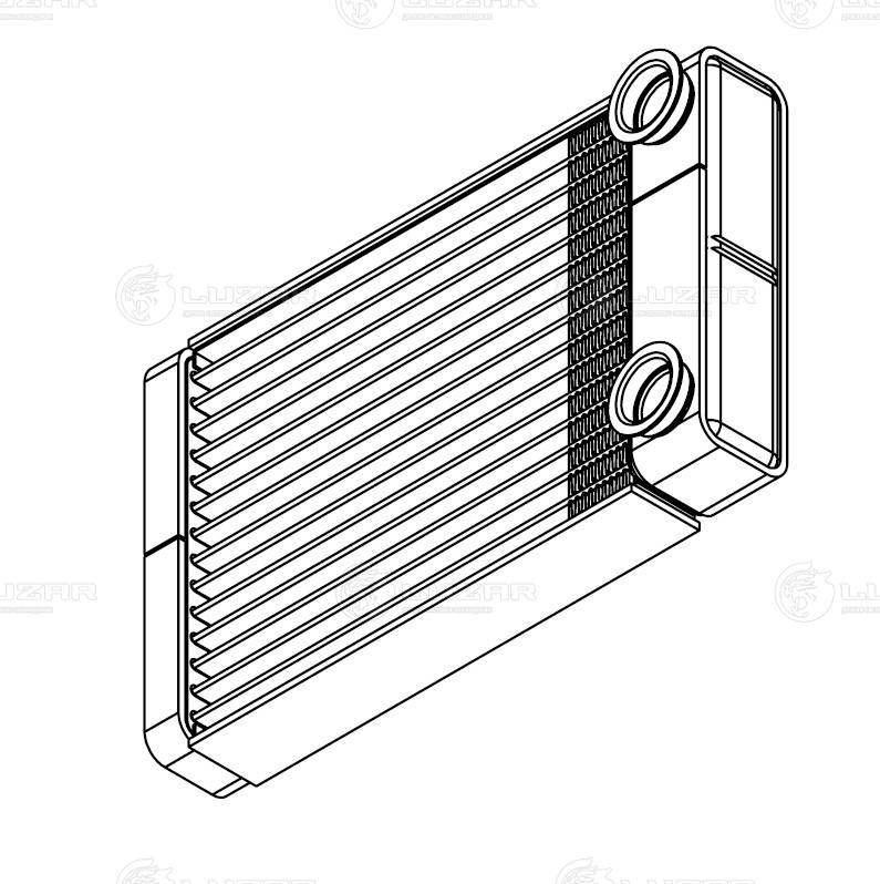 LUZAR LRh 0595 - Радиатор печки