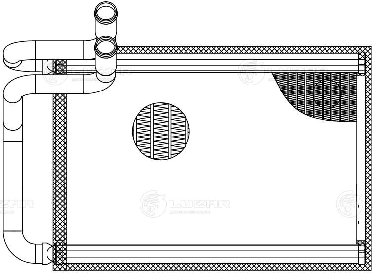LUZAR LRh 0819 - Радиатор печки