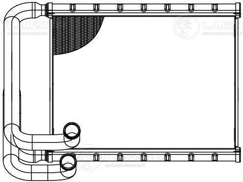LUZAR LRh 0849 - Радиатор печки