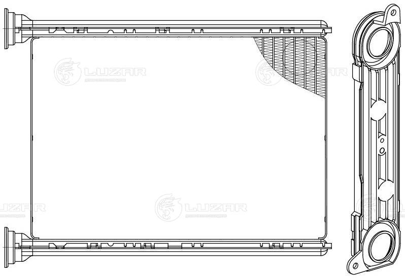 LUZAR LRh 0902 - Радиатор печки