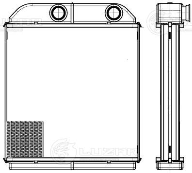 LUZAR LRh 1035 - Радиатор печки