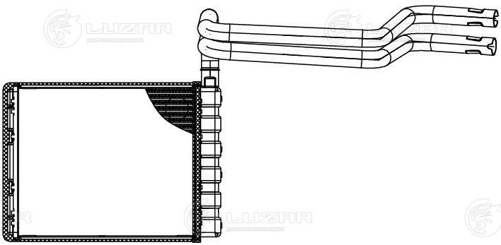 LUZAR LRh 1075 - Радиатор печки